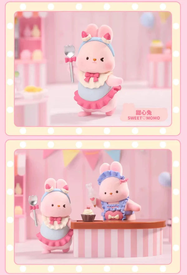 Blind Box Kawaii Lovely Characters Momo Bunny Anniversary -Toy Collection
