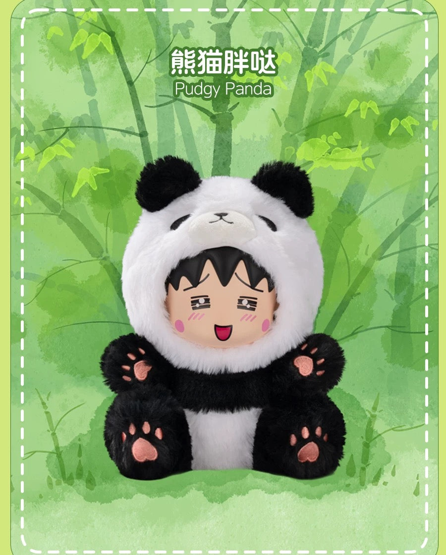 Chibi Maruko Chan Fluffy Animal Part 1 Series Vinyl Plush Doll | Fawn Bunny Panda Tiger Capybara Bear - Vinyl Face Plush Doll Figure Keychain Collectable Toys Mystery Blind Box