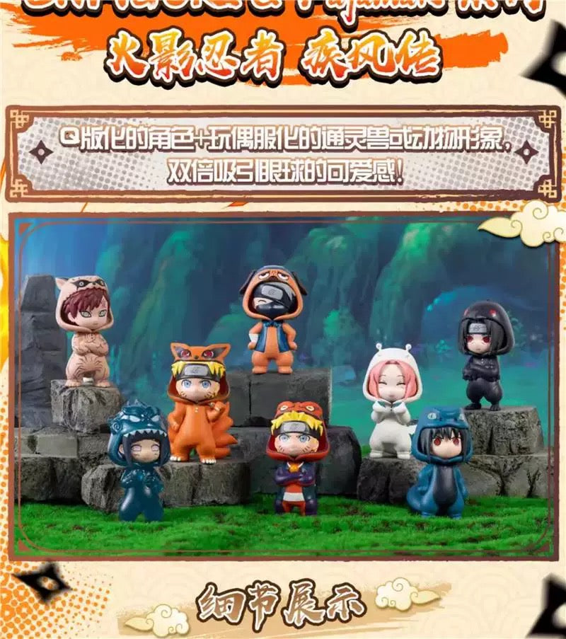 BN Figure X Naruto Ninja Part 1 Series Limited Edition | Naruto Shippuuden with Pajamas Naruto Sasuke Sakura Kakashi Gaara Hinata Itachi - Figure Collectable Toys Mystery Blind Box