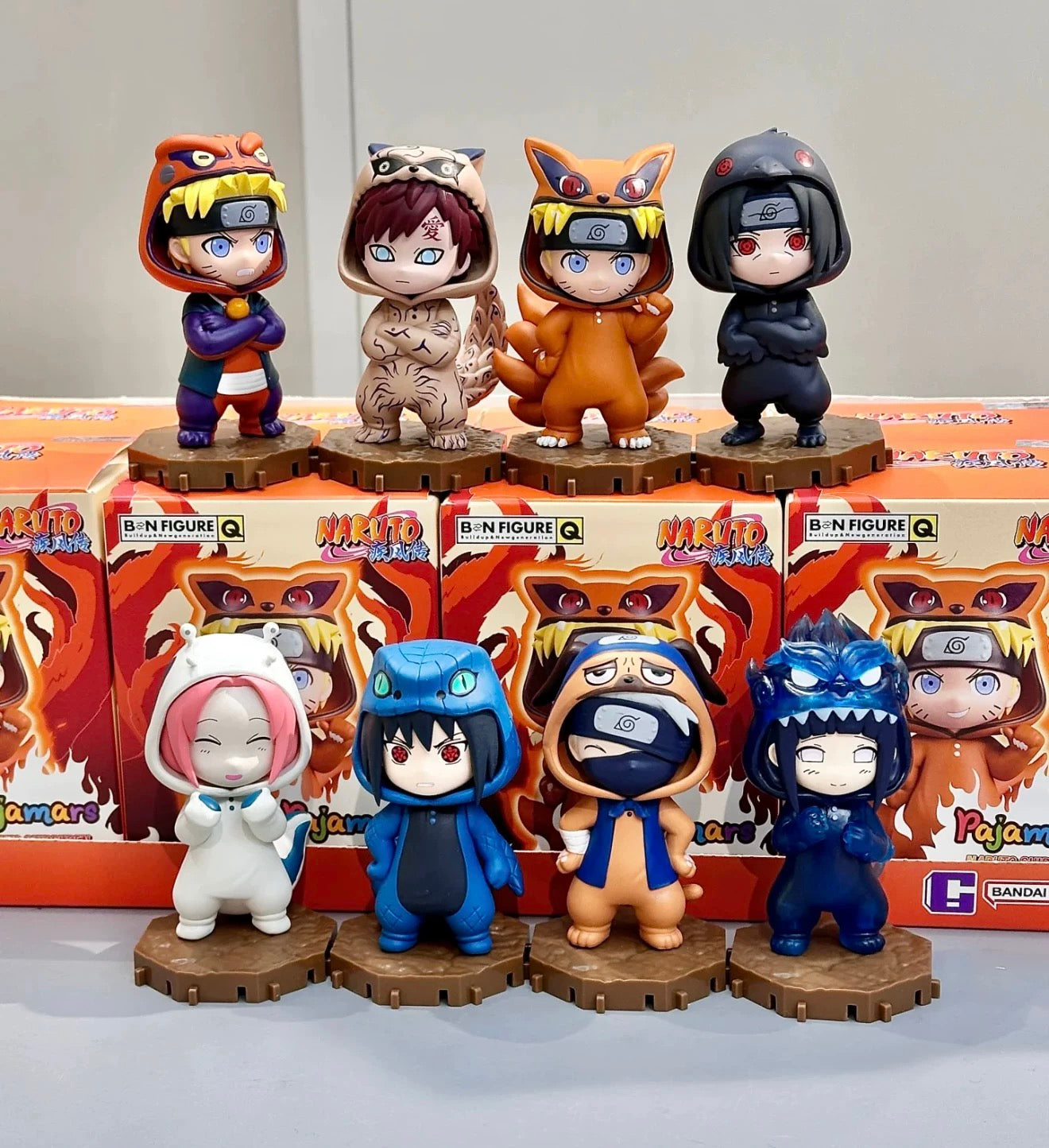 BN Figure X Naruto Ninja Part 1 Series Limited Edition | Naruto Shippuuden with Pajamas Naruto Sasuke Sakura Kakashi Gaara Hinata Itachi - Figure Collectable Toys Mystery Blind Box
