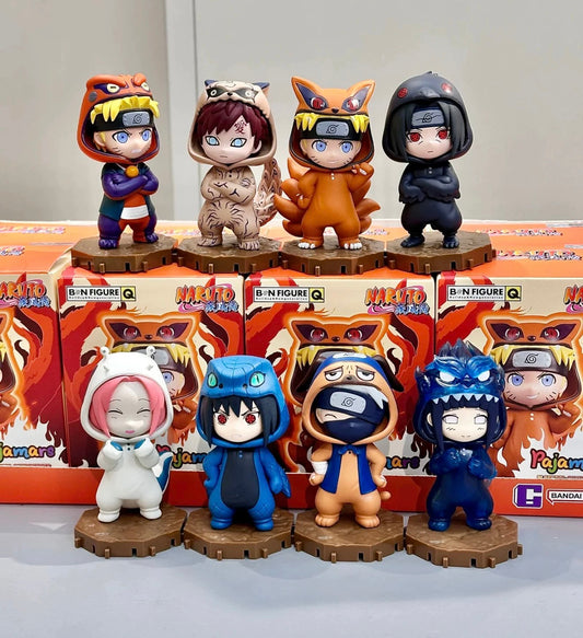 BN Figure X Naruto Ninja Part 1 Series Limited Edition | Naruto Shippuuden with Pajamas Naruto Sasuke Sakura Kakashi Gaara Hinata Itachi - Figure Collectable Toys Mystery Blind Box