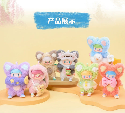 Cat Bunny Child ADou | Travelling Colourful Lift Series - Collectable Toys Mystery Blind Box