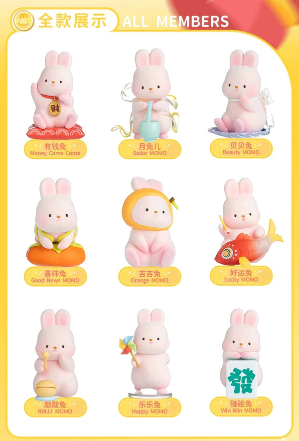 Blind Box Kawaii Lovely Characters Momo Bunny Wish -Toy Collection
