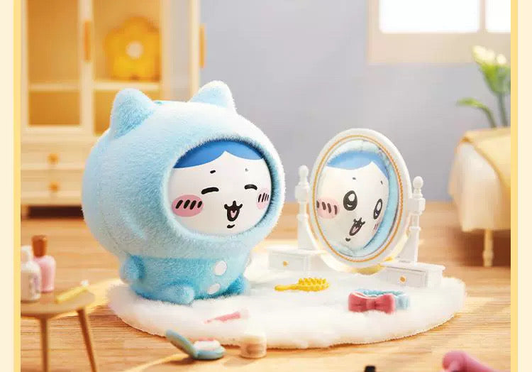 ChiiKawa X Miniso Plush Pajamas Party Series | ChiiKawa Hachiware Usagi Momonga Kurimanju Rakko Plastic Plush Doll Changing Face Mystery Box Kawaii Items Room Decoration doll