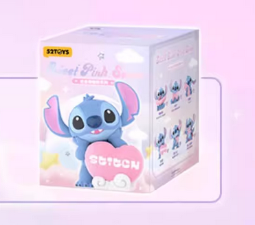 52TOYS x Stitch Sweet Pink Series | Love and Heart - Figure Collectable Toys Mystery Blind Box