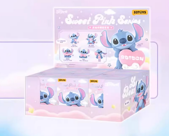 52TOYS x Stitch Sweet Pink Series | Love and Heart - Figure Collectable Toys Mystery Blind Box